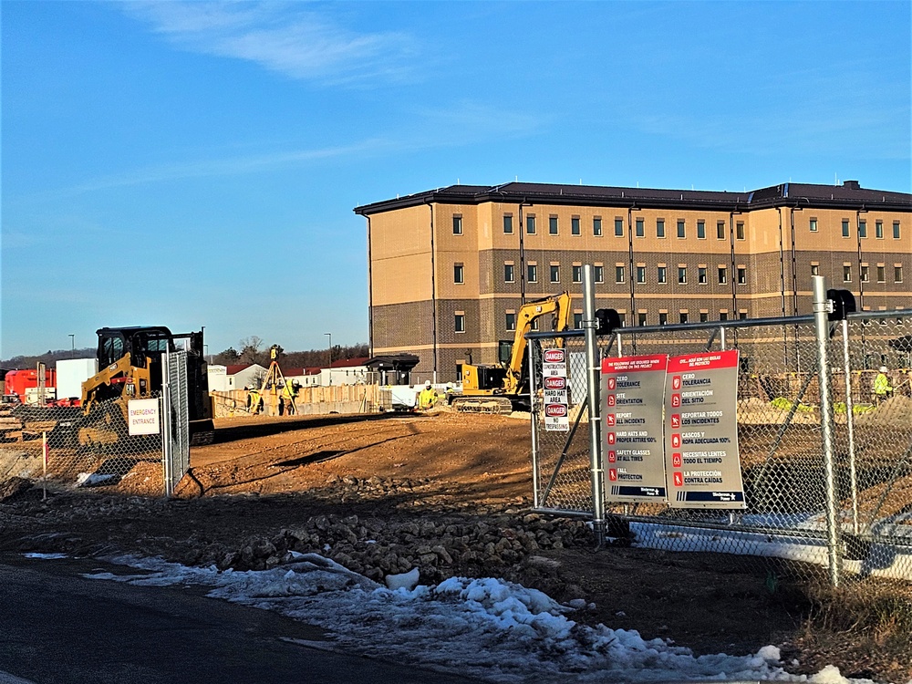 December 2023 construction operations for $28.08 million barracks project at Fort McCoy