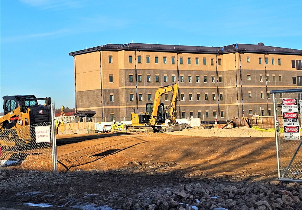 December 2023 construction operations for $28.08 million barracks project at Fort McCoy