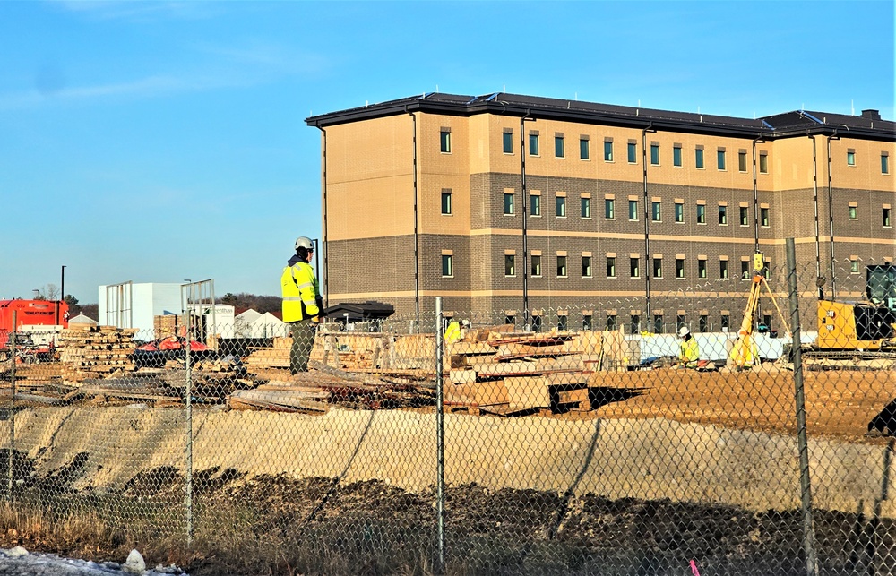December 2023 construction operations for $28.08 million barracks project at Fort McCoy