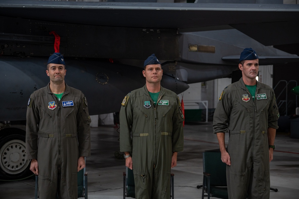 335th Fighter Squadron change of command ceremony