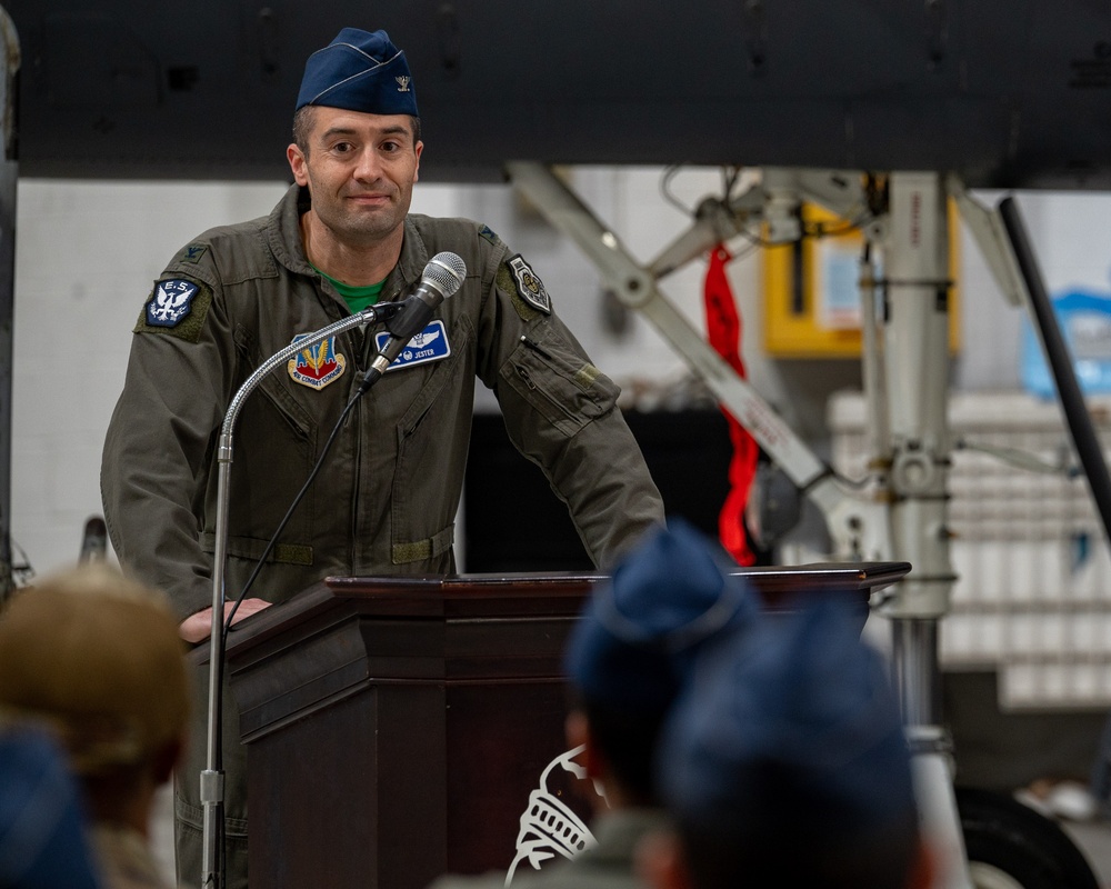 335th Fighter Squadron change of command ceremony