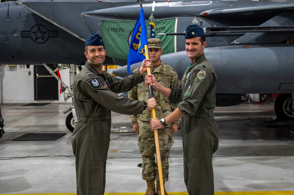 335th Fighter Squadron change of command ceremony