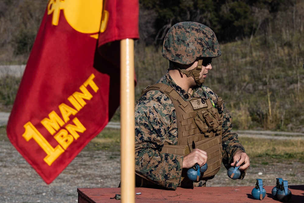 1st Maintenance Battalion Headquarters Conducts Grenade Range