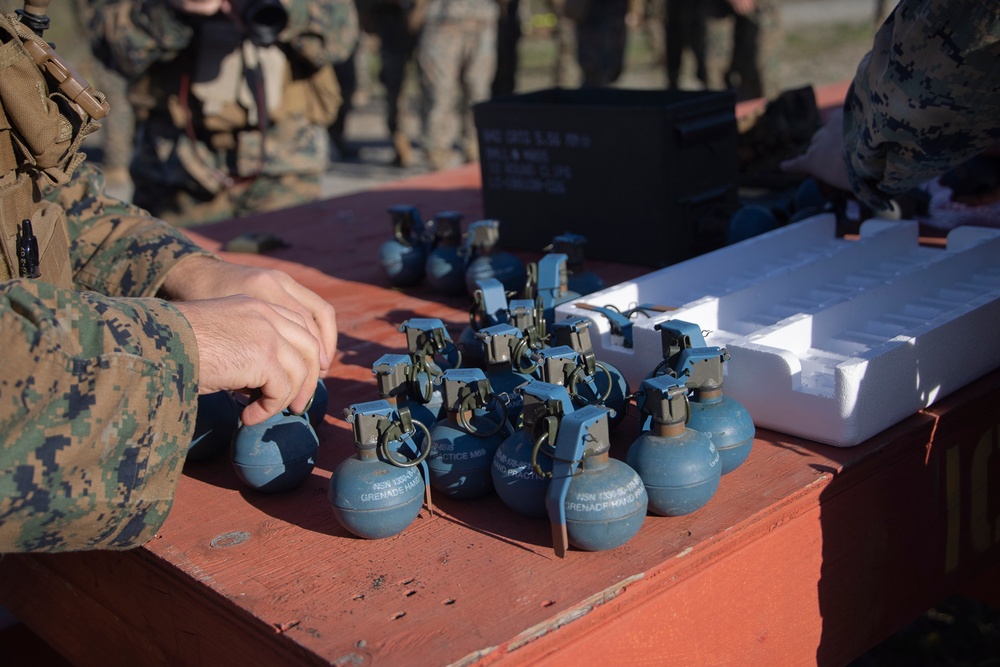 1st Maintenance Battalion Headquarters Conducts Grenade Range