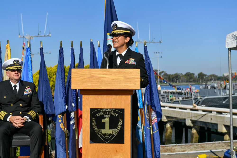 Assault Craft Unit 1 change of command