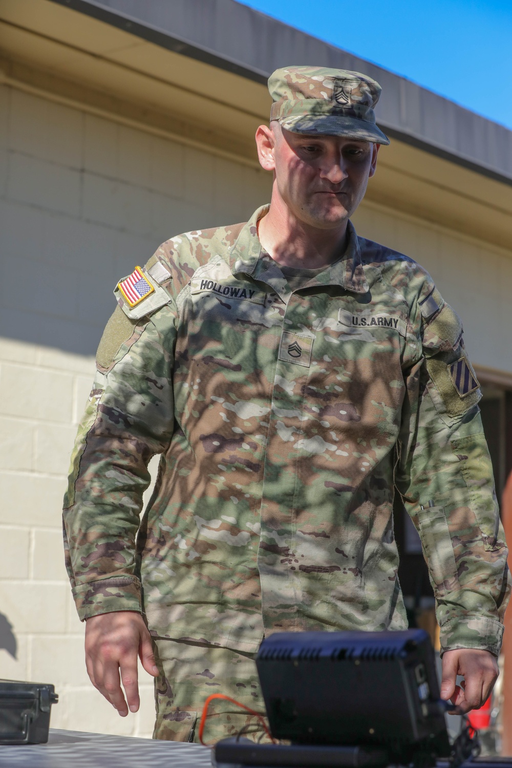 Brig. Gen. Ed Barker Reviews New Radio Equipment