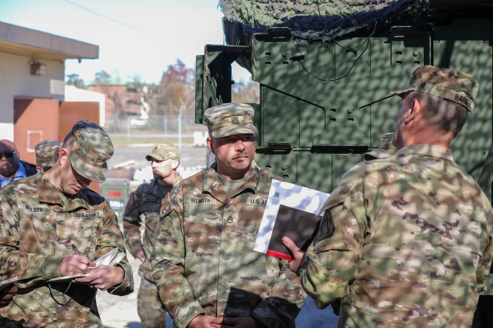 Brig. Gen. Ed Barker Reviews New Radio Equipment