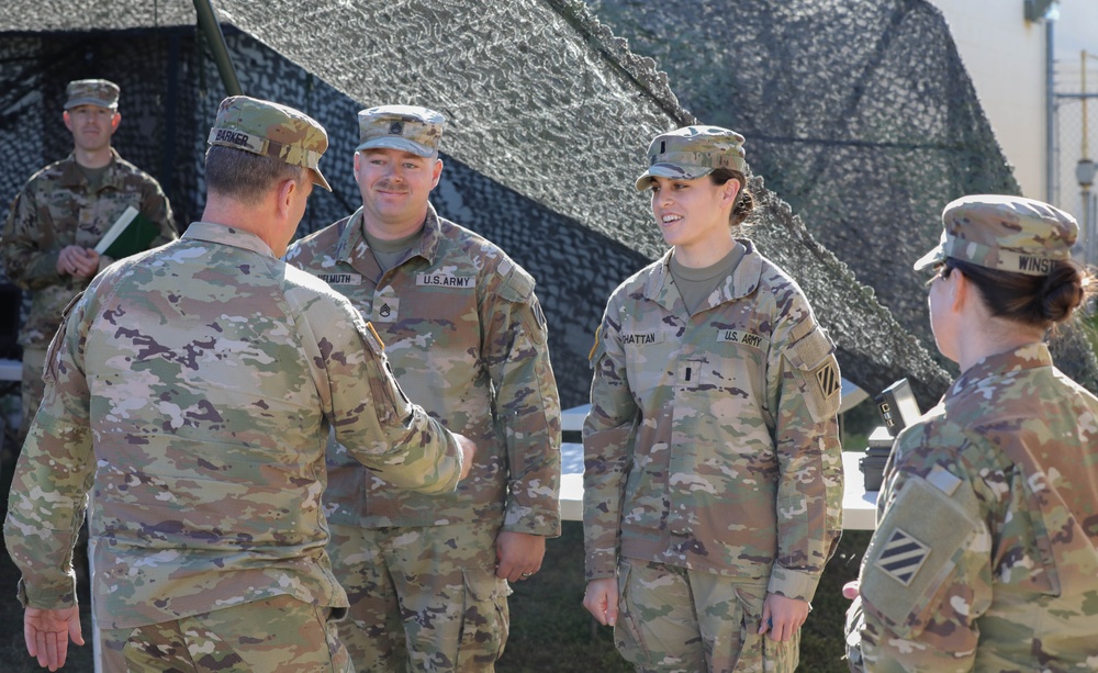 Brig. Gen. Ed Barker Reviews New Radio Equipment