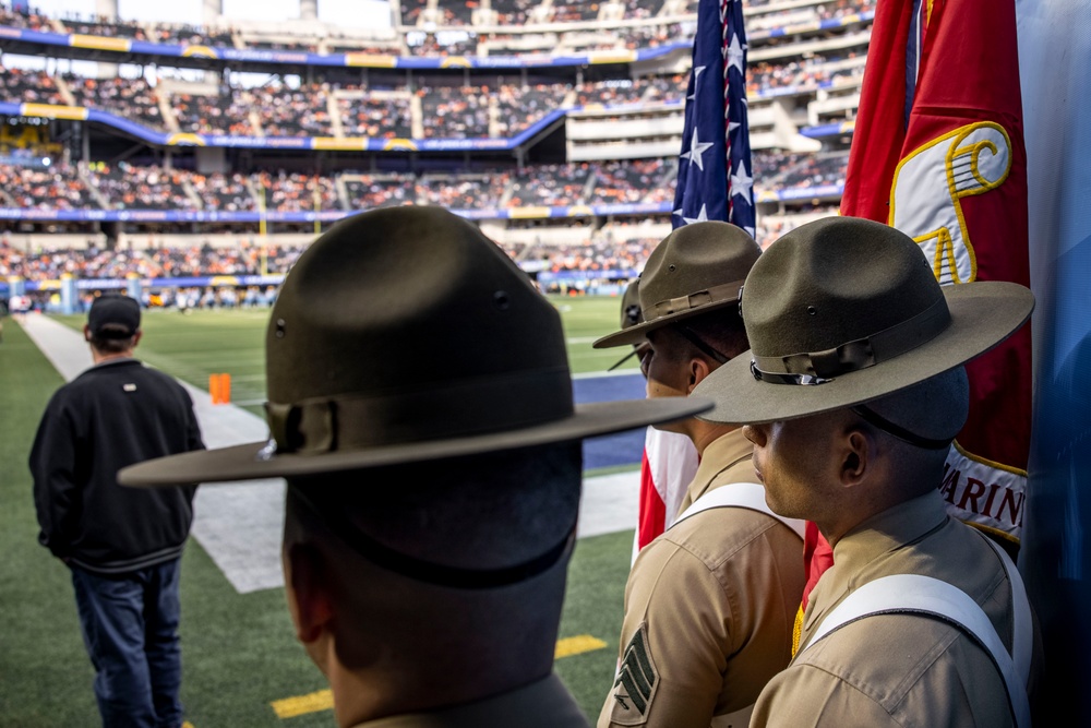 MCRD San Diego Color Guard Performs at SoFi Stadium