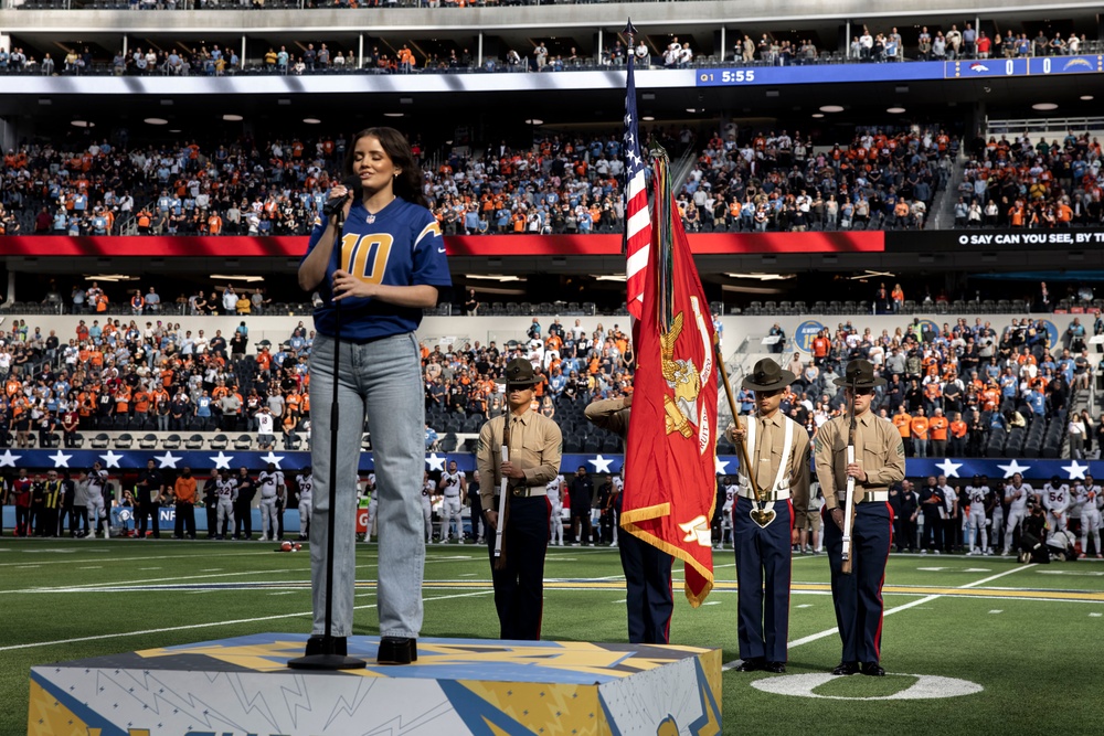 MCRD San Diego Color Guard Performs at SoFi Stadium