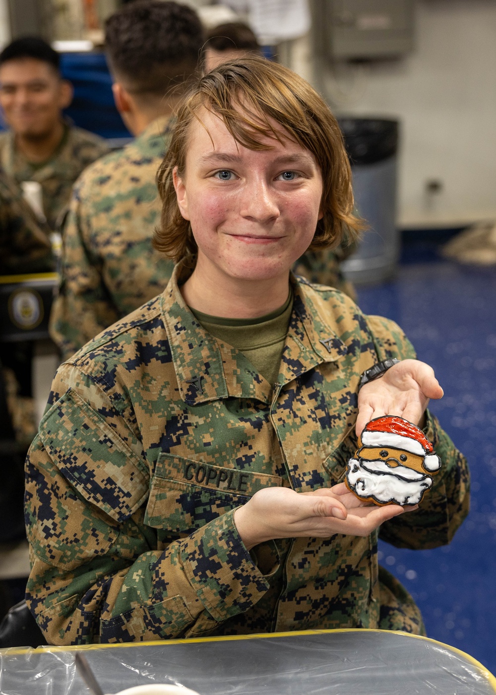 Sailors and Marines aboard Wasp Decorate Holiday Treats