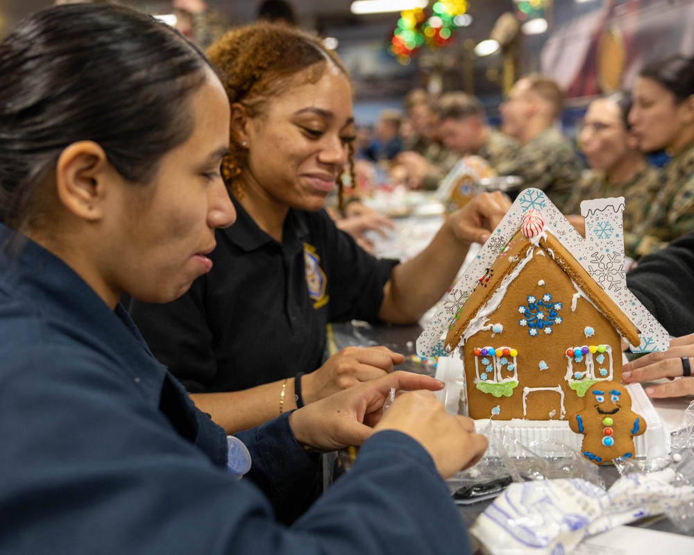 Sailors and Marines aboard Wasp Decorate Holiday Treats