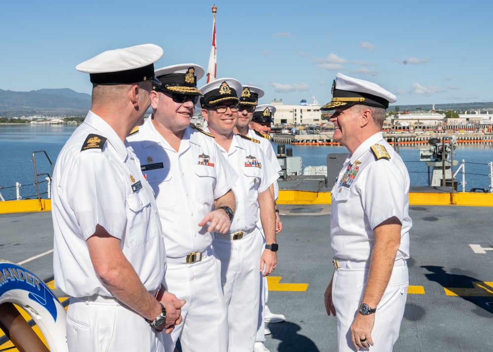 Adm. Samuel Paparo, commander, U.S. Pacific Fleet visits HMCS Ottawa