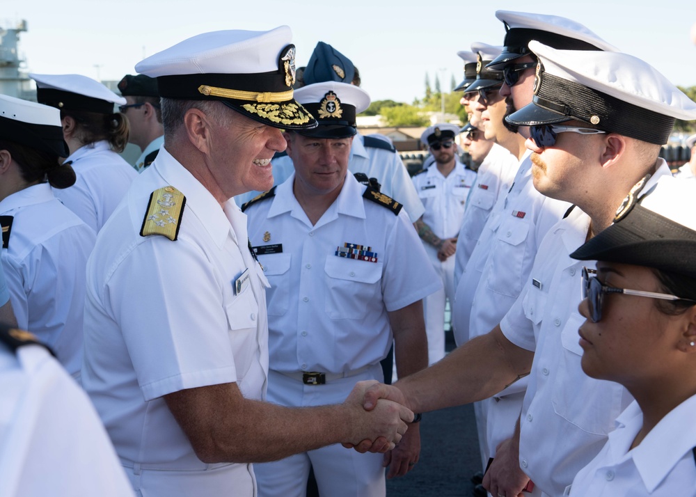 Adm. Samuel Paparo, commander, U.S. Pacific Fleet visits HMCS Ottawa