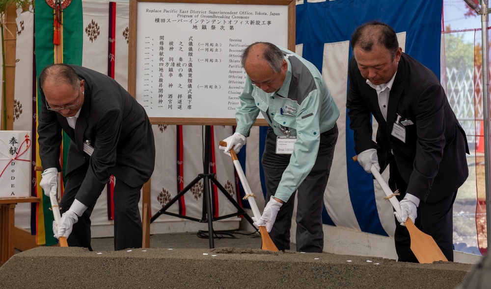 Yokota leaders participate in DoDEA facility groundbreaking ceremony