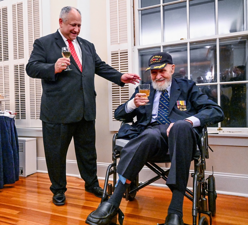 SECNAV Del Toro Honors Former Navy Secretary Middendorf at Keel Plate Ceremony