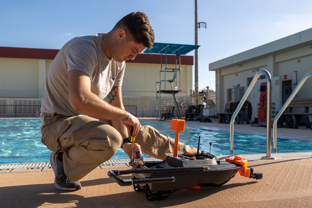 U.S.  Marines with III Marine Expeditionary Force Build Unmanned Service Vessels