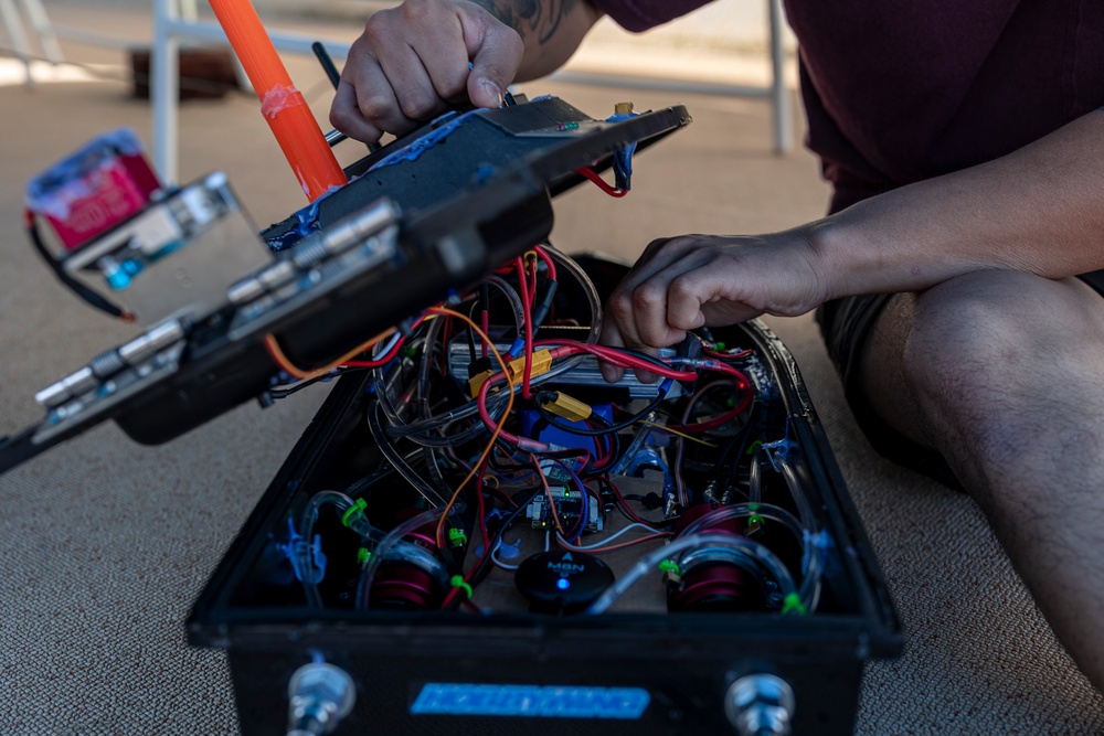 U.S.  Marines with III Marine Expeditionary Force Build Unmanned Service Vessels