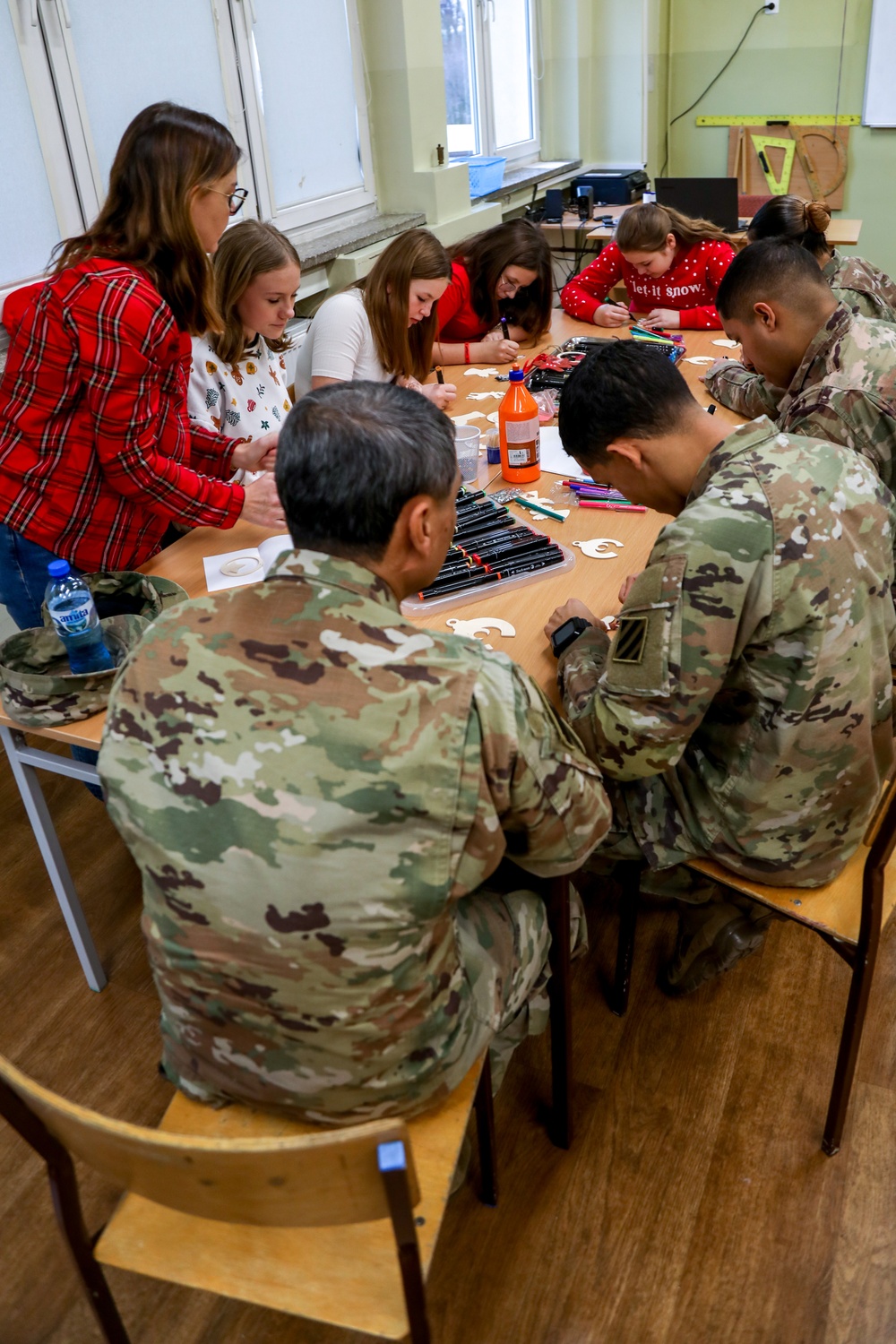 Sustainment Soldiers Visit Powidz School for Holiday Party