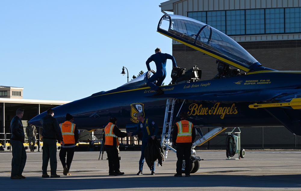 Blue Angels Advanced Team visits McConnell