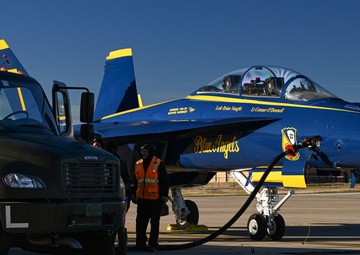 Blues Angels Advanced Team visits McConnell