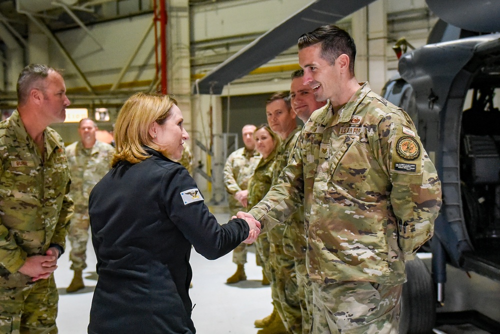 Deputy Secretary of Defense visits Moffett Air National Guard Base