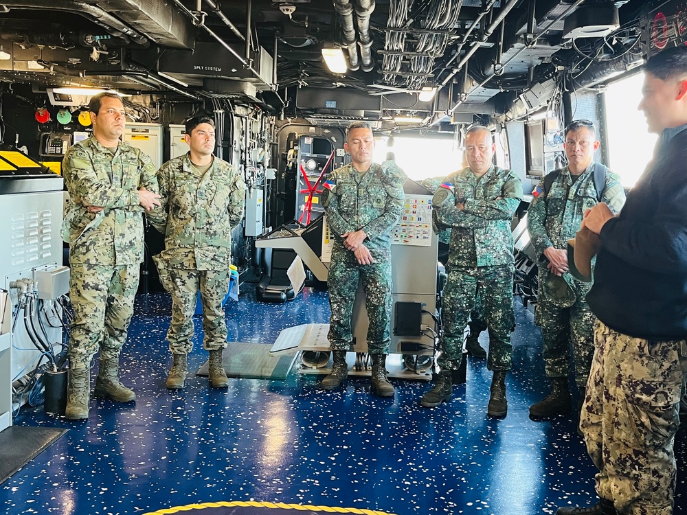 Foreign military tour USS San Diego in support of Exercise Steel Knight/ Dawn Blitz