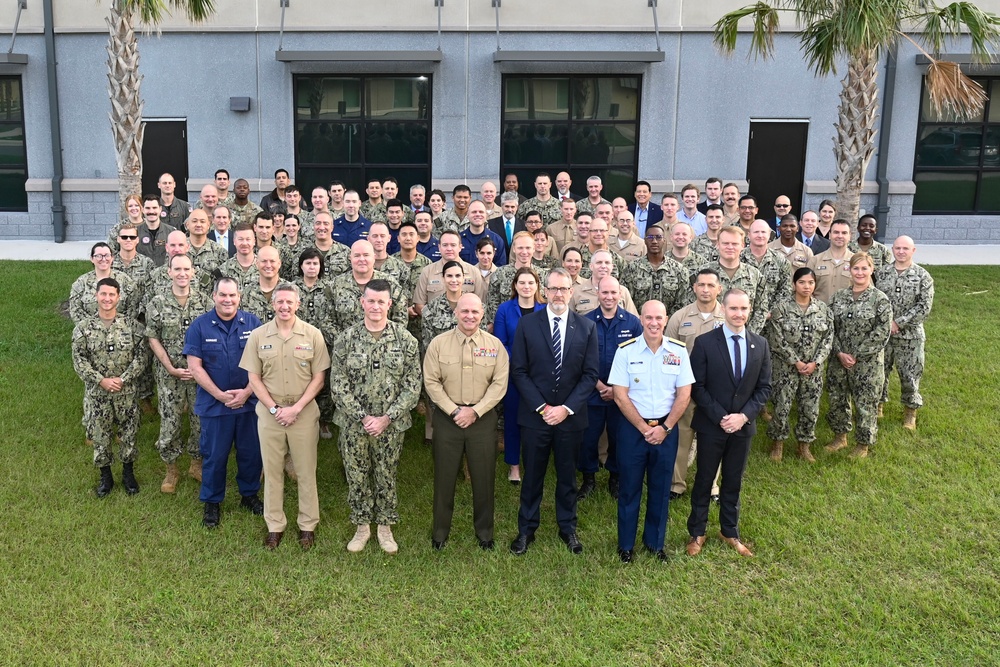 Participants Take Group Photo During 4th Fleet's Maritime Sync Symposium
