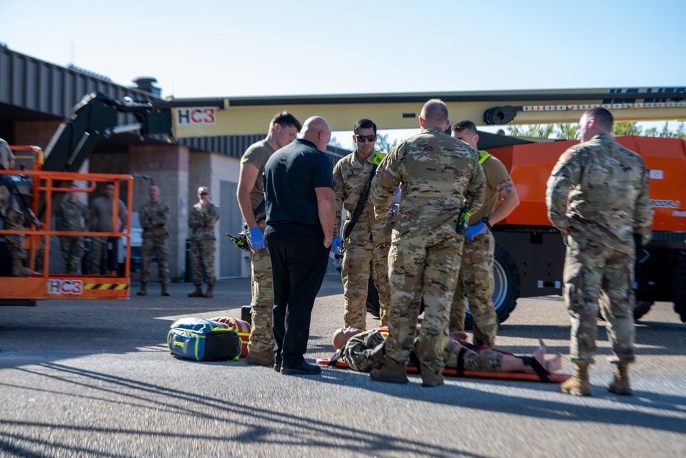 1 SOCES performs a fall protection exercise at Hurlburt Field