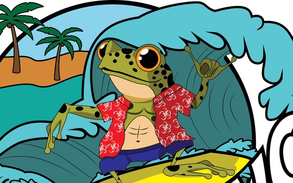 NSWC POA Surf Frog Logo