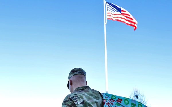 Army Reserve Soldiers participate in a toy drive for children at local hospital pediatric unit