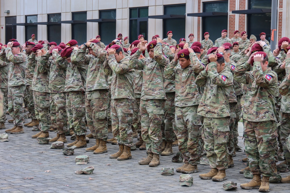 82nd Airborne Division Sustainment Brigade Beret Donning Ceremony