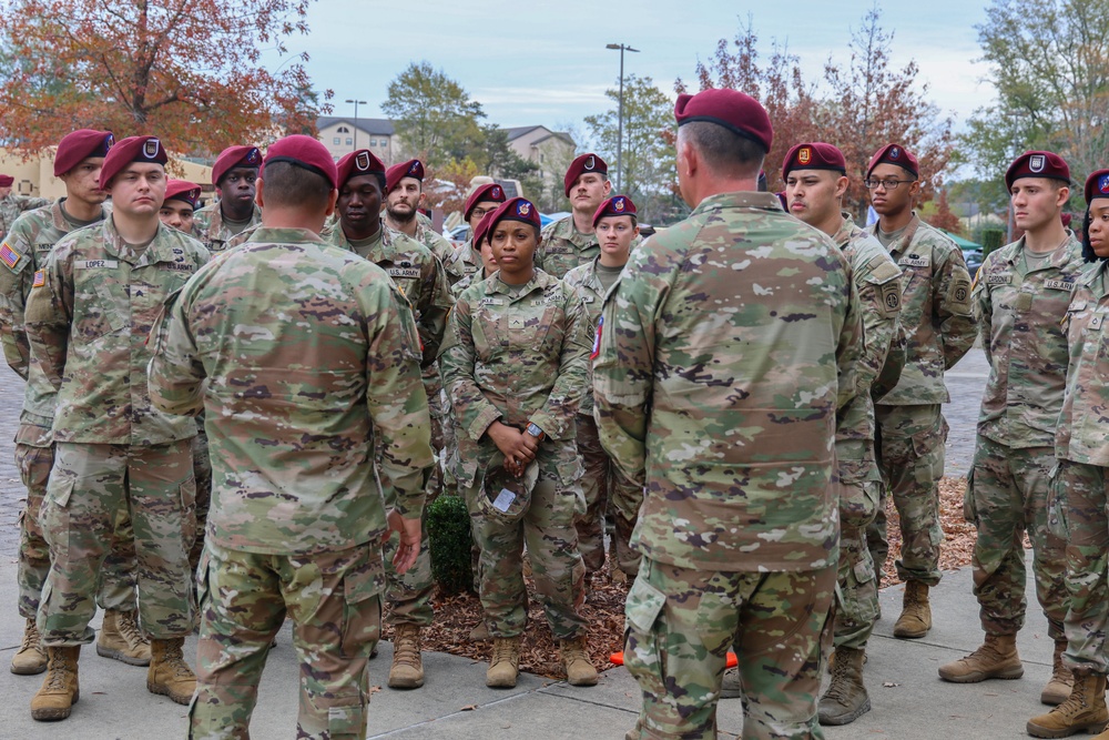 82nd Airborne Division Sustainment Brigade Beret Donning Ceremony