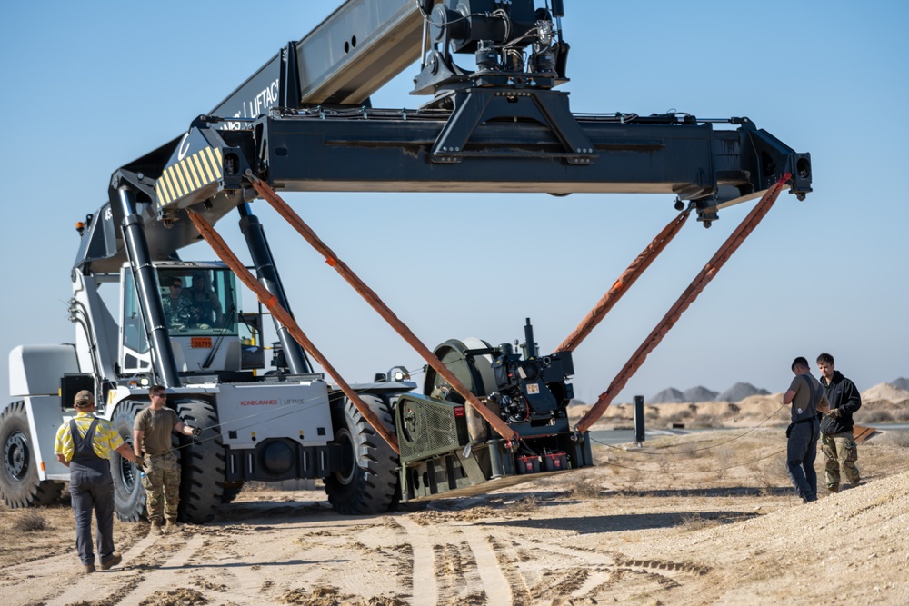 Aircraft arresting system relocation