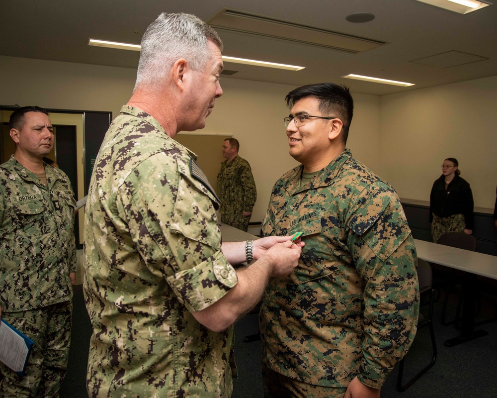 Rear Adm. Stone Visits ESG7 Sasebo Office