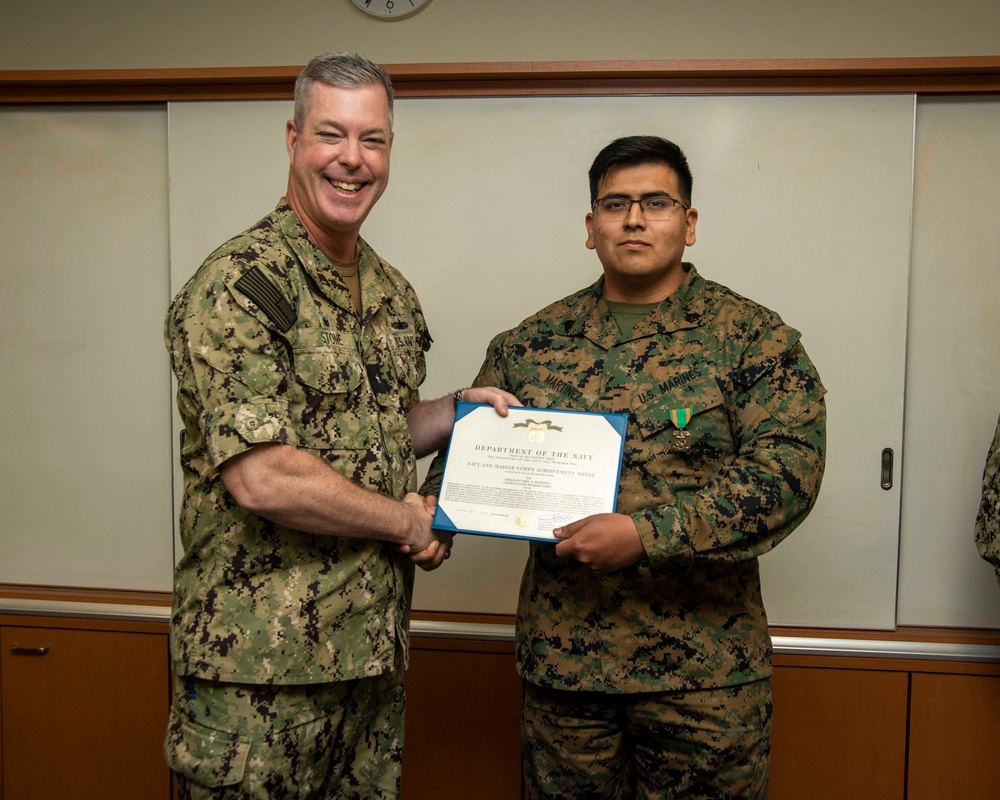 Rear Adm. Stone Visits ESG7 Sasebo Office
