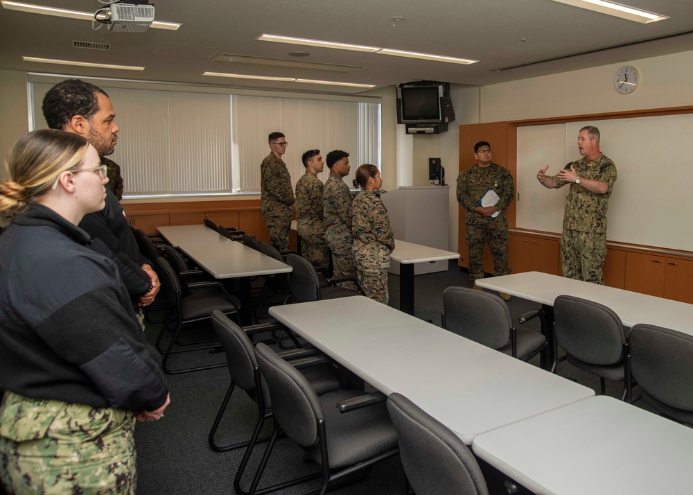 Rear Adm. Stone Visits ESG7 Sasebo Office