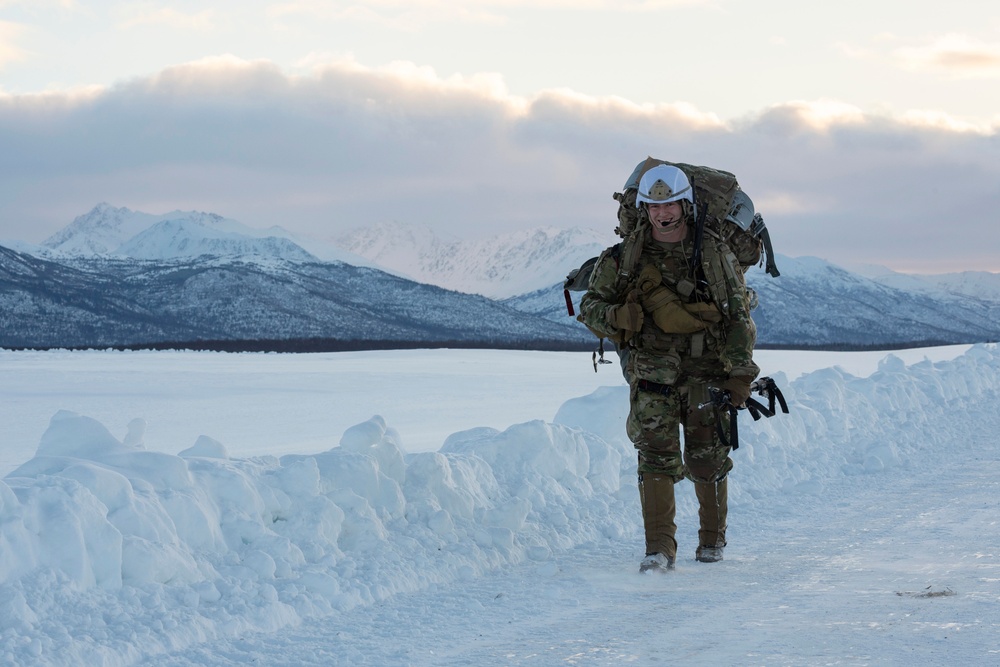 Army paratroopers and Marine Corps aviators conduct joint airborne training at JBER