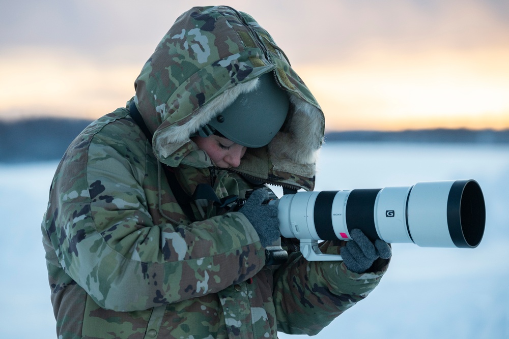 Army paratroopers and Marine Corps aviators conduct joint airborne training at JBER