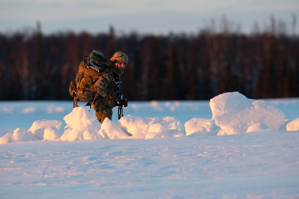 Army paratroopers and Marine Corps aviators conduct joint airborne training at JBER