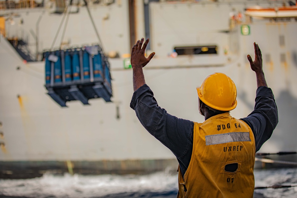 USS Carney (DDG 64) Conducts RAS w/ USNS Medgar Evers (T-AKE 13)