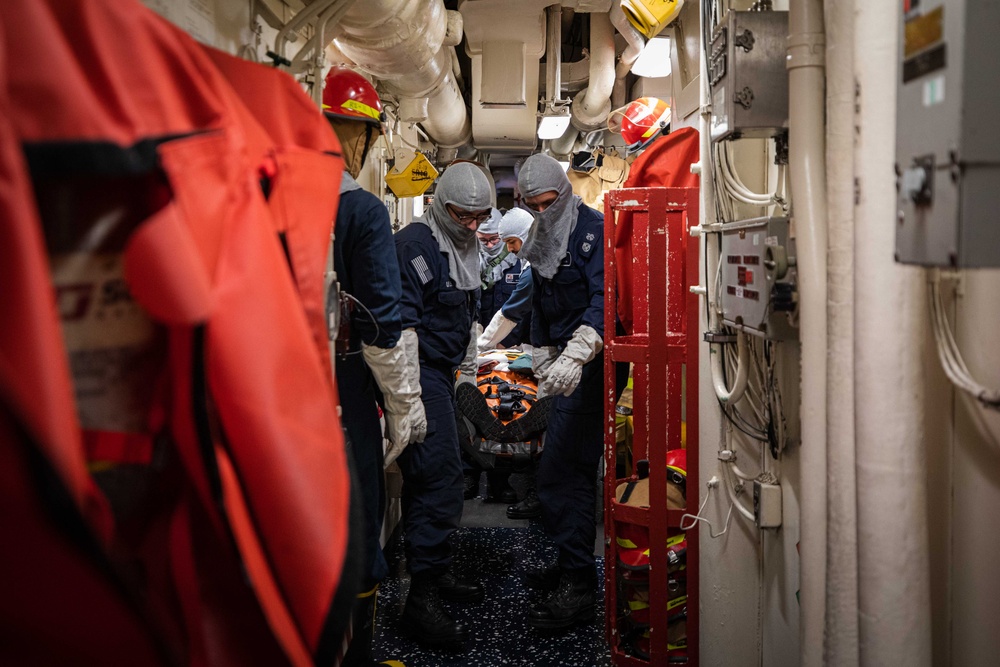 USS Carney (DDG 64) Conducts a General Quarters Drill