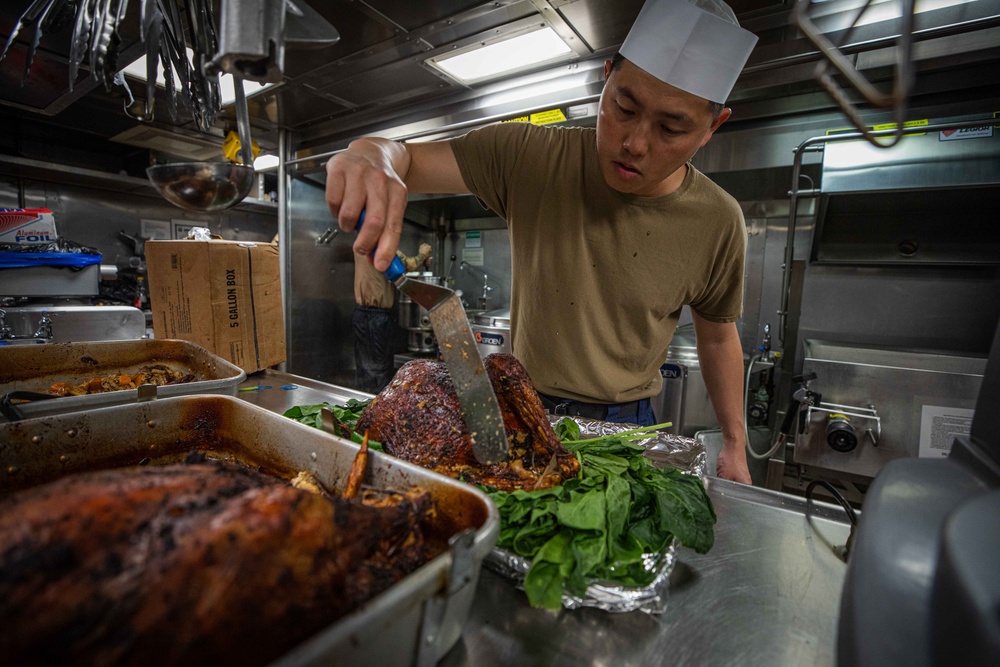 USS Carney (DDG 64) Celebrates Thanksgiving