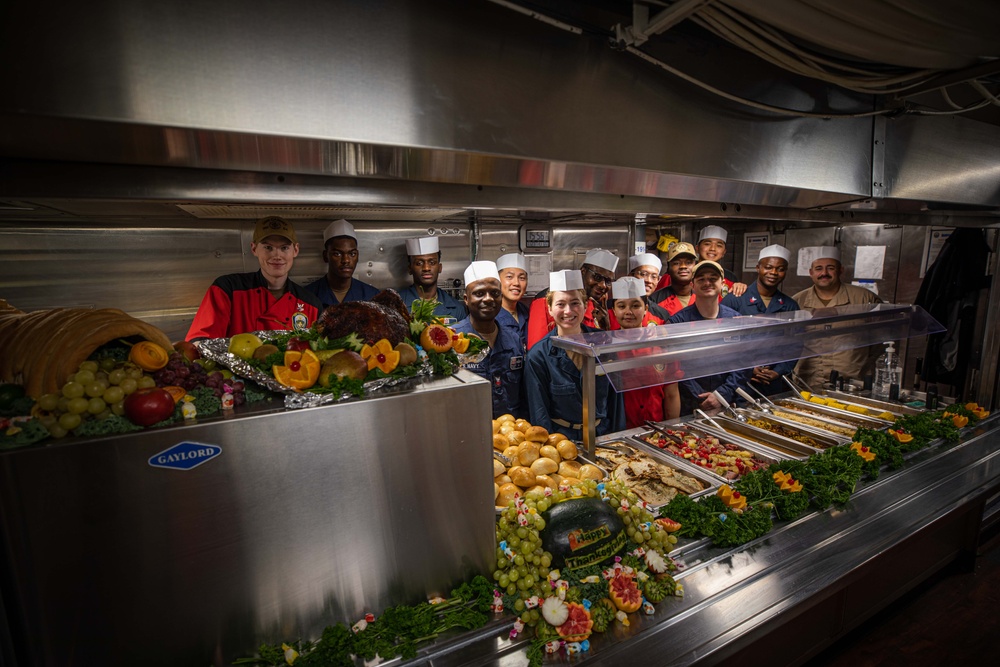 USS Carney (DDG 64) Celebrates Thanksgiving