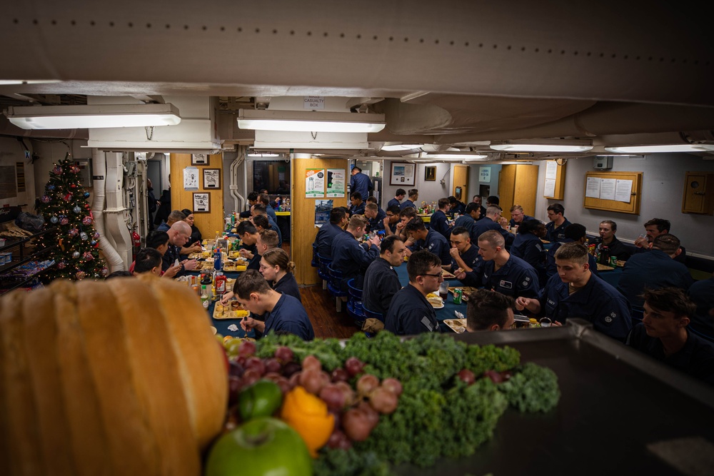 USS Carney (DDG 64) Celebrates Thanksgiving