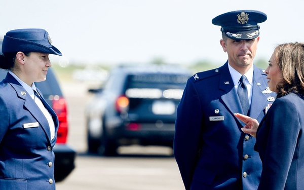 Vice President welcomed at Ellington Field