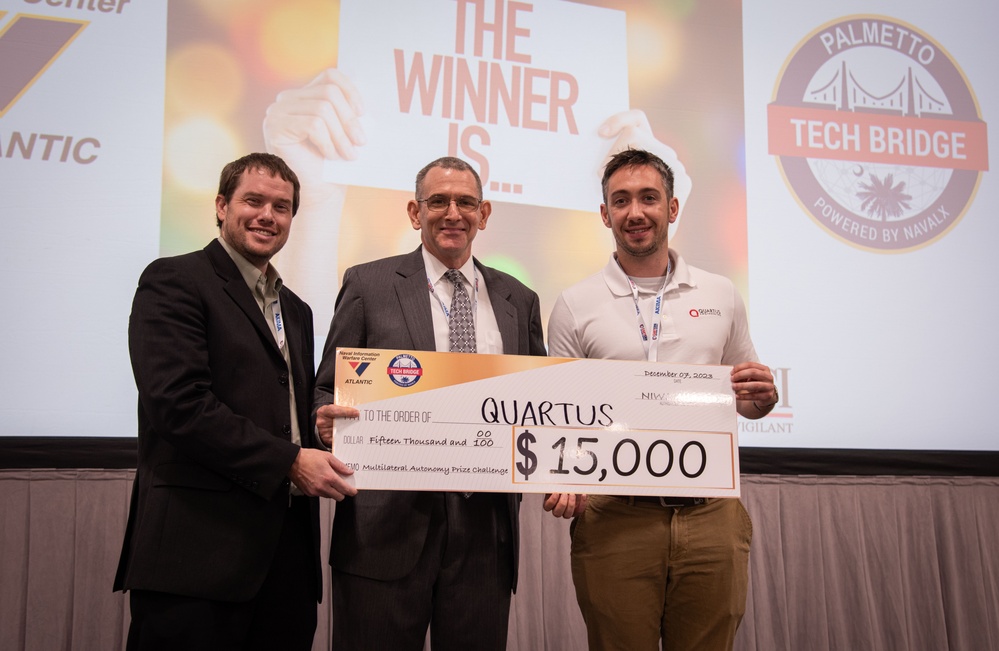 Winners of NIWC Atlantic AI Competition Awarded Checks at Eastern Defense Summit