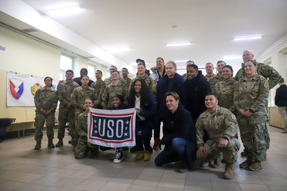 Sustainment Soldiers Participate in USO Holiday Tour
