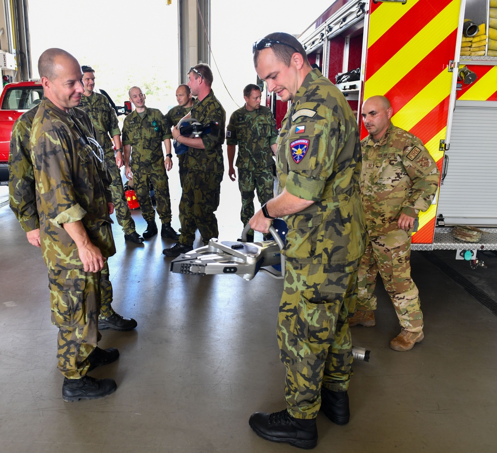 ANG Wing fire department trains with international partners