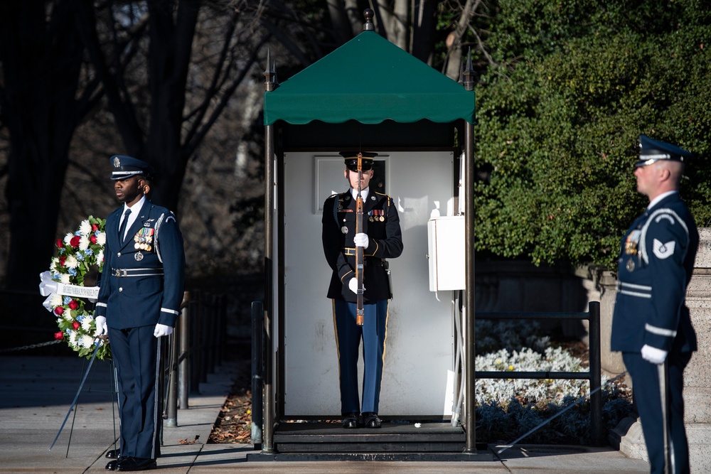 Royal Thai Air Force Commander-in-Chief Air Chief Marshall Punpakdee Pattanakul Participates in an Air Force Full Honors Wreath-Laying Ceremony at the Tomb of the Unknown Soldier